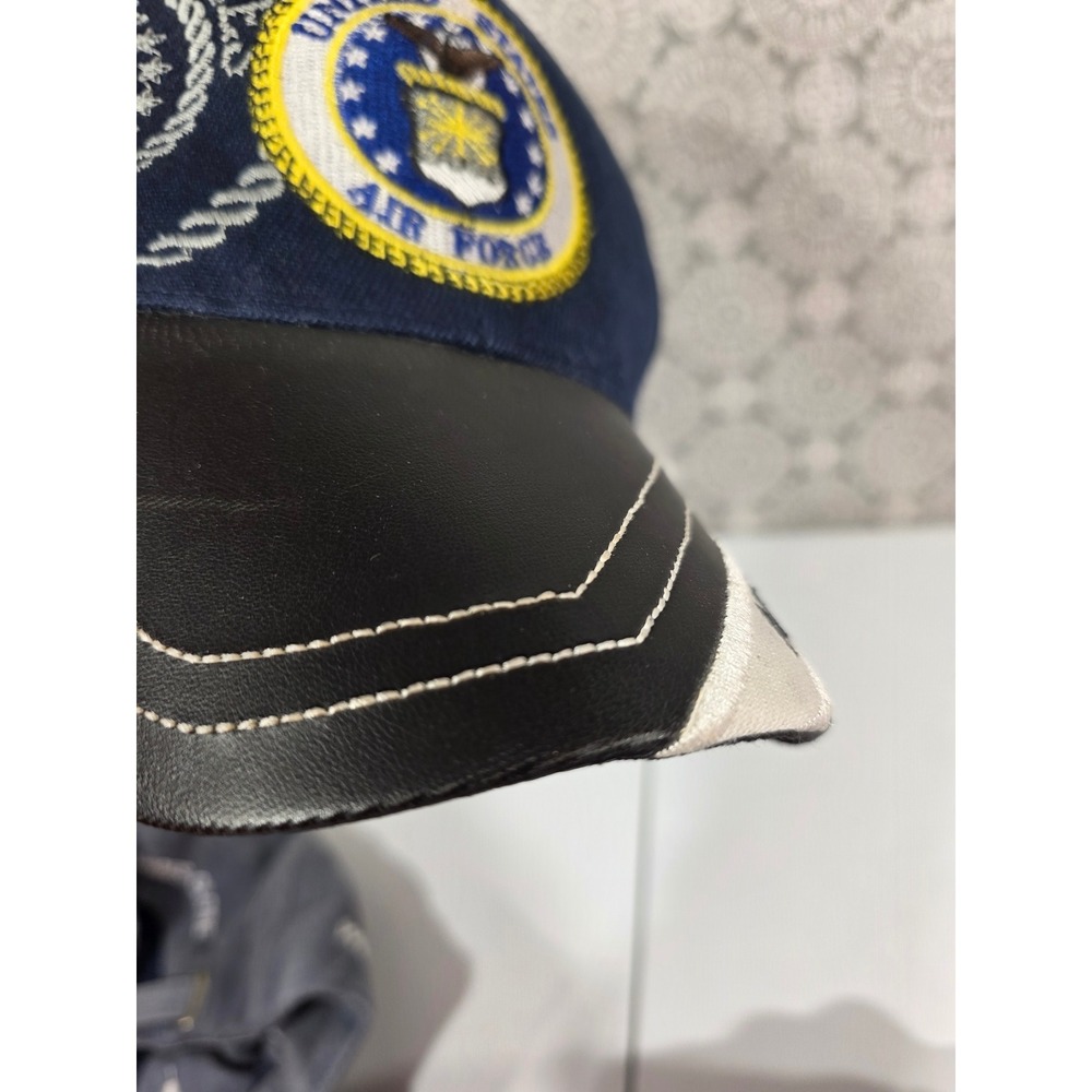 US Air Force Military Embroidered Baseball Cap‎ Hat Lot of 3 Navy - Picture 9 of 13